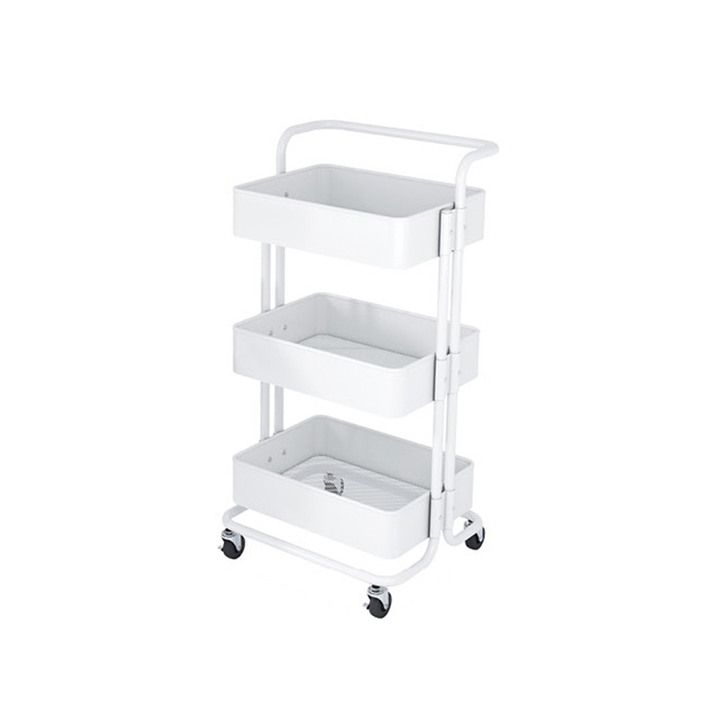 Small trolley, household floor-standing storage rack, multi-layer storage rack, mobile wheeled snack storage rack, dormitory rack Item Picture