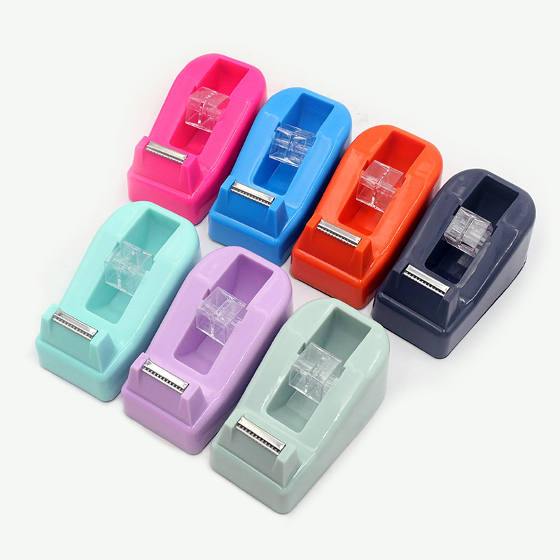 Desktop tape holder, transparent tape table, adhesive tape cutter, adhesive paper holder, factory desktop dual-purpose tape machine details Picture