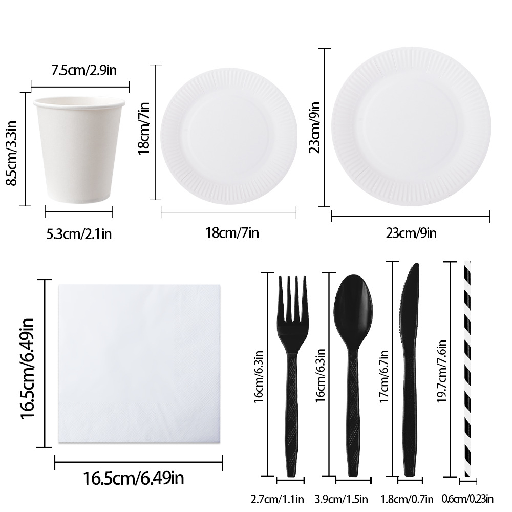 一次性餐具/一次性点心盘/环保一次性餐具/一次性餐具套装/纸杯纸盘产品图