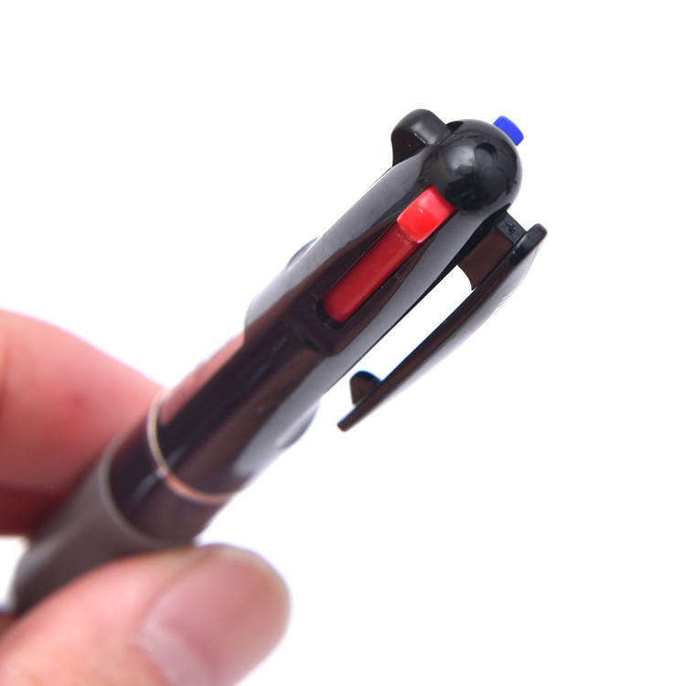 Tianfeng three-color Ballpoint Pen Black and White Barrel multi-color Pen wholesale 516D Office Press Ballpoint Pen Specification image