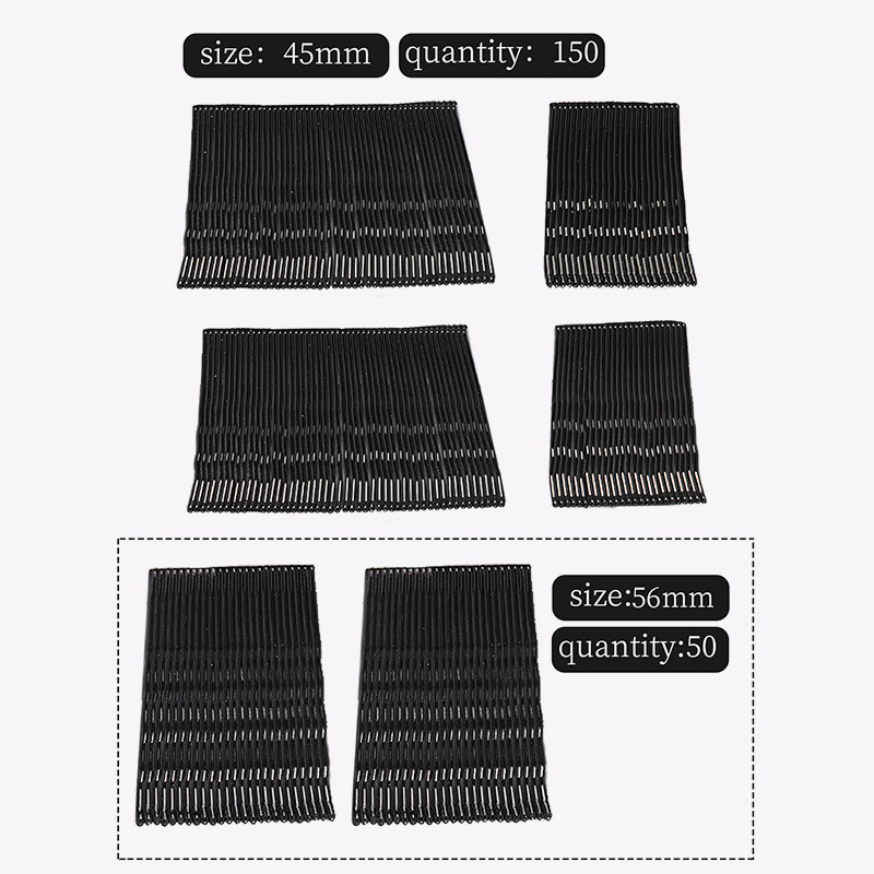 محملة صغيرة سوداء صغيرة تحمل على غطاء شعر مشبك على غطاء الرأس Specification image