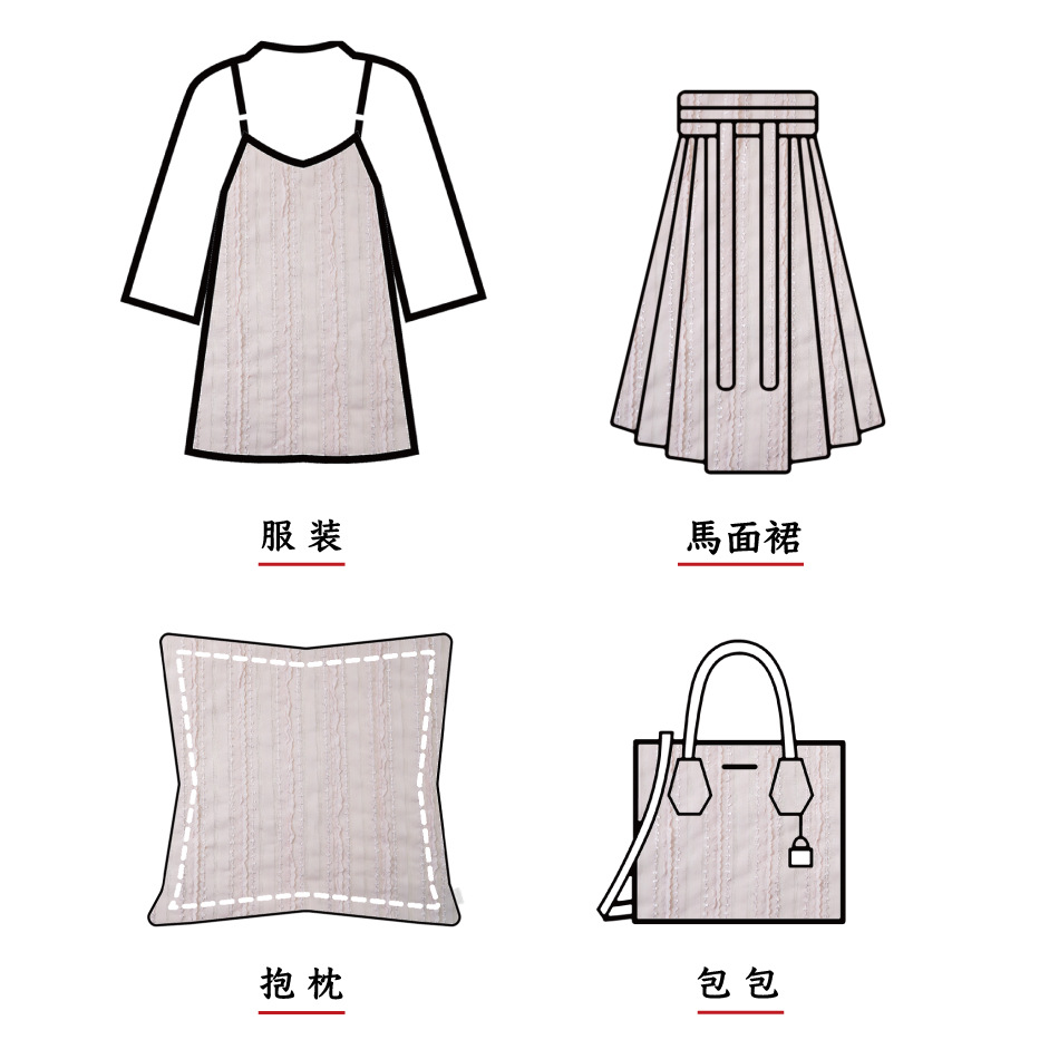 The new chiffon striped yarn-dyed dress is made of a fresh and clean solid-color curtain shirt and soft crocheted fabric Item Picture