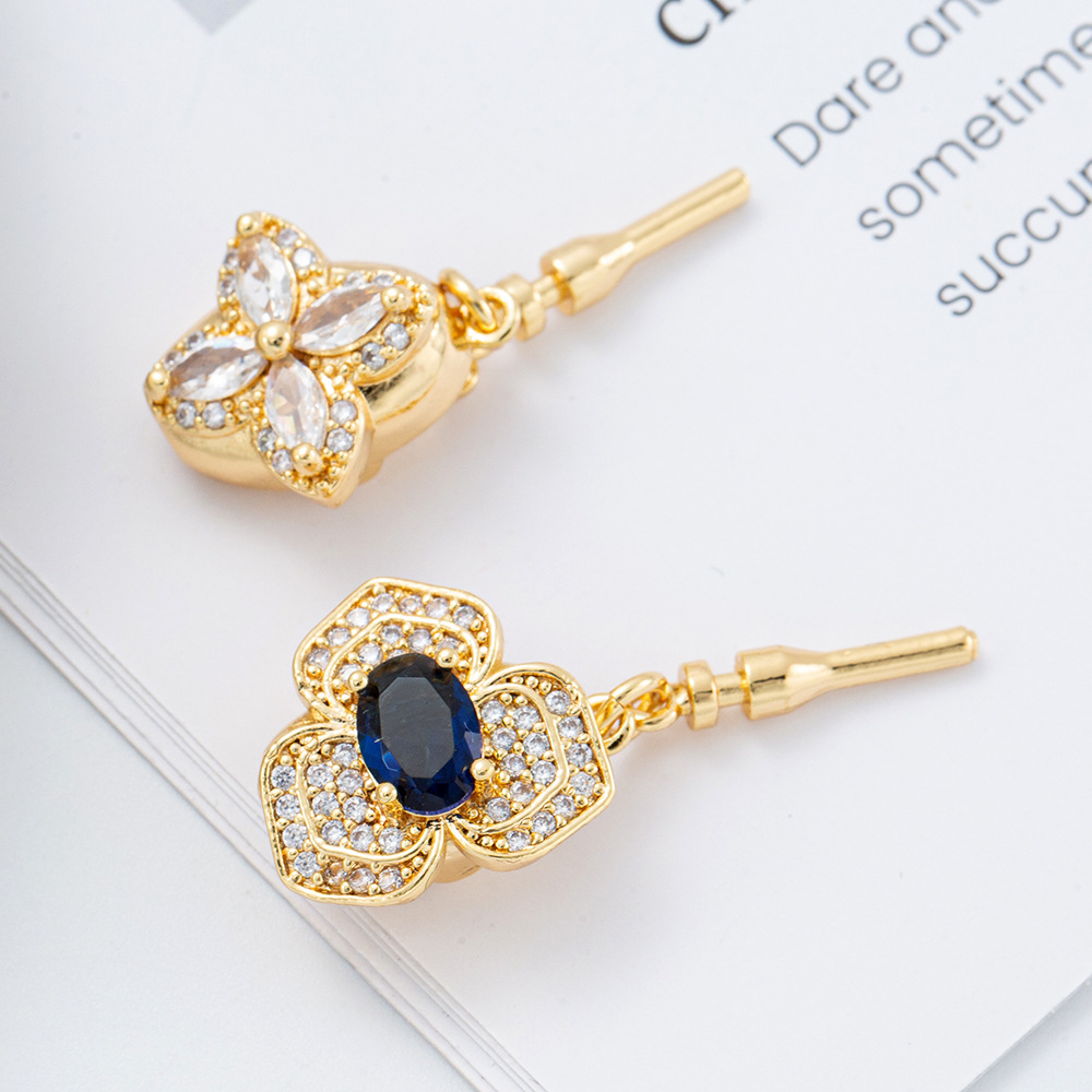 Copper-plated real gold necklace, ingot clasp, diy pearl bracelet, end clasp, clip clasp, connecting clasp, jewelry, 18k real gold details Picture