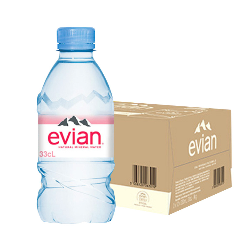 Evian French Natural Mineral water 330ml*24 bottles, complete case, original imported Application Scenario
