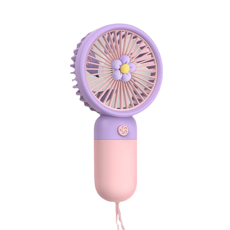 Colorful handheld mini fans, student neck-hanging outdoor mini fans Item Picture