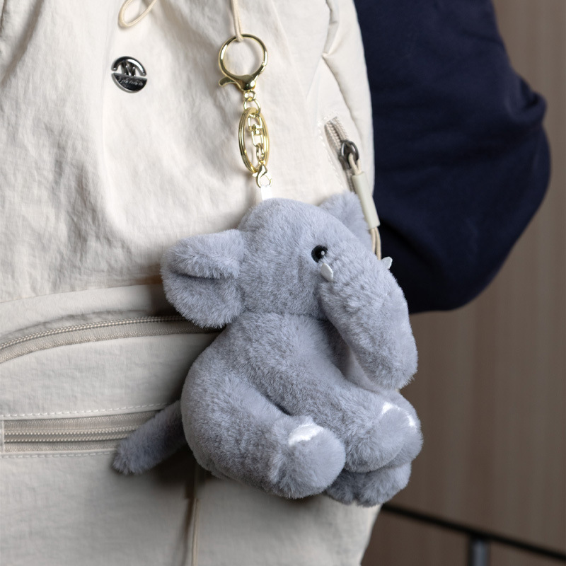 Elephant plush toy pendants, small dolls, doll figurines, schoolbag pendants, bag decorations, claw machines, doll wholesale