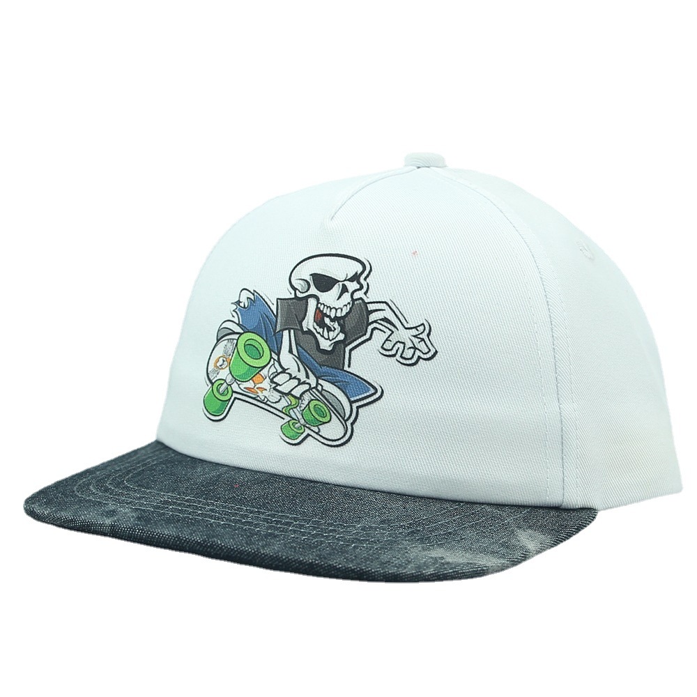 【 Factory Customization 】 Customized printed, washed and aged baseball caps, simple outdoor spring and summer children's caps, sunshade baseball caps Specification image