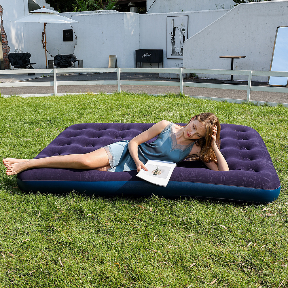 Cross-border travel mattress, household inflatable bed, double outdoor portable air cushion bed, nap bed, simple tent, folding bed, lazy person's outdoor inflatable bed, air cushion Specification image