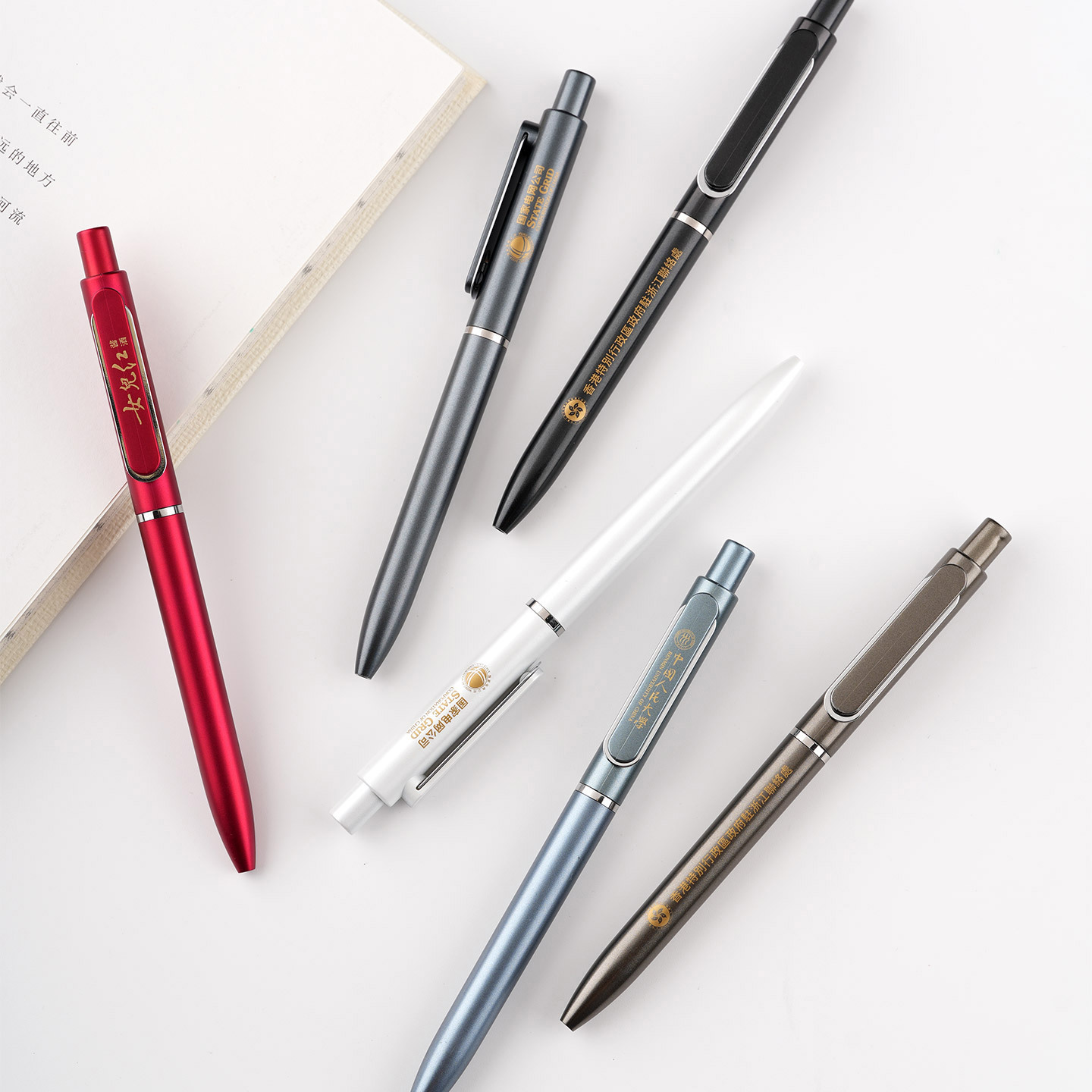 Customized heavy-touch business press gel pens, LOGO printing advertising pens, event and conference quick-drying signature pens Specification image
