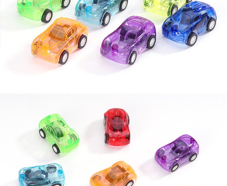 Wholesale of popular children's small toys in transparent mini rebound car plastic educational independent bags details Picture