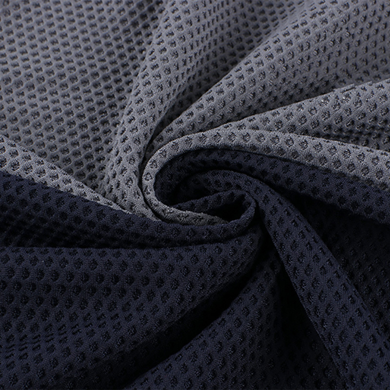 Factory direct supply of honeycomb mesh fabric, bubble texture elastic mesh fabric, sportswear, T-shirt, mesh fabric, knitted fabric details Picture