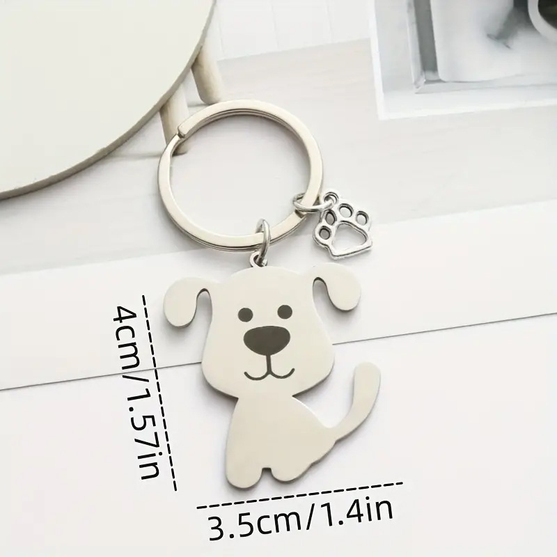 Cross-border stainless steel keychains, pet dog metal pendants, couple cute bag pendants, factory customization supported Application Scenario