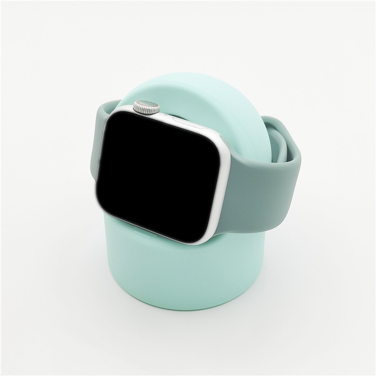适用于苹果watch87654321代se苹果硅胶手表支架 iWatch桌面充电座                   