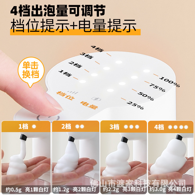 自动洗手液机电动泡沫洗手机壁挂智能感应皂液器家用浴室跨境严选产品图