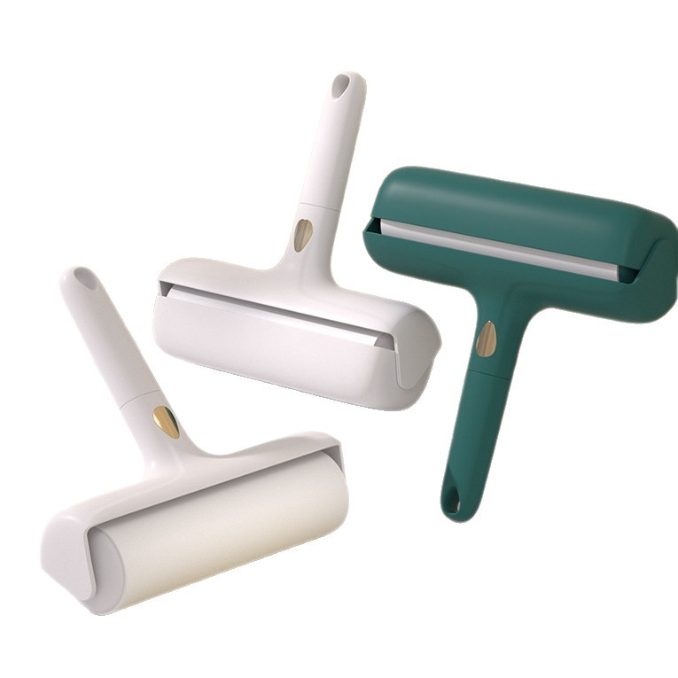 网红款轻奢口红粘毛器便携式滚筒迷你粘毛器衣服宠物除毛刷沾毛器白底实物图