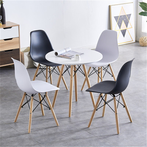 Blanco simple conjunto de tres piezas mesa de centro combinación de tres pies patas de madera mesa de té de varios lados sala de estar conjunto multifuncional details Picture