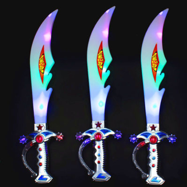 Children's electric music dragon-slaying knife, glowing sword toys, and glowing toys are selling well at the night market stalls Application Scenario