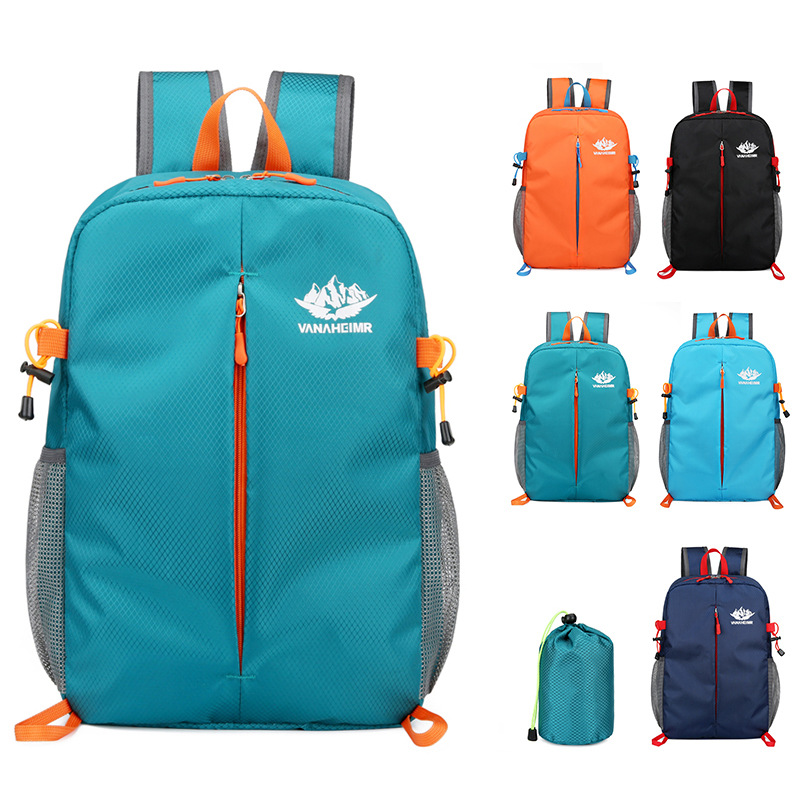Hiking bag, cross-border outdoor folding bag, travel and leisure backpack, lightweight large-capacity backpack, student schoolbag logo