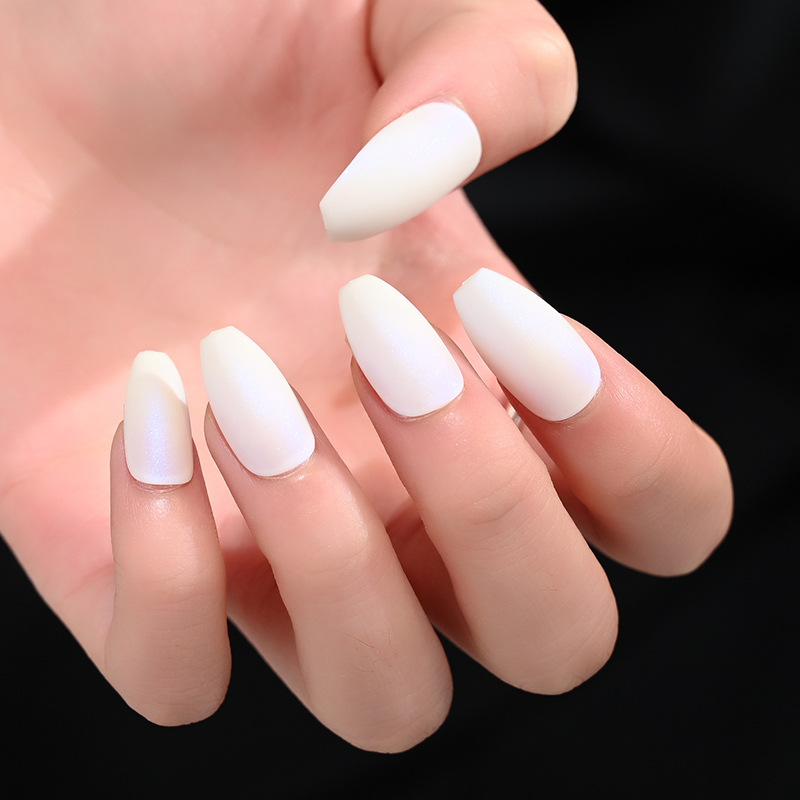 New product: Dazzling matte ballet nails, wearable nail art, finished nail pieces, matte coffin nails, 24 pieces of nail art pieces, fake nails Specification image