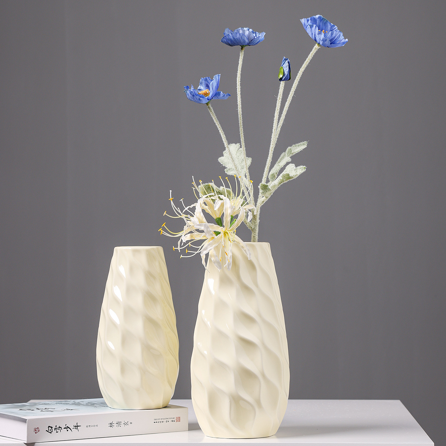 2025年12月9日奶油风ins法式陶瓷花瓶高级感水培玫瑰鲜花家居插干花装饰品摆件