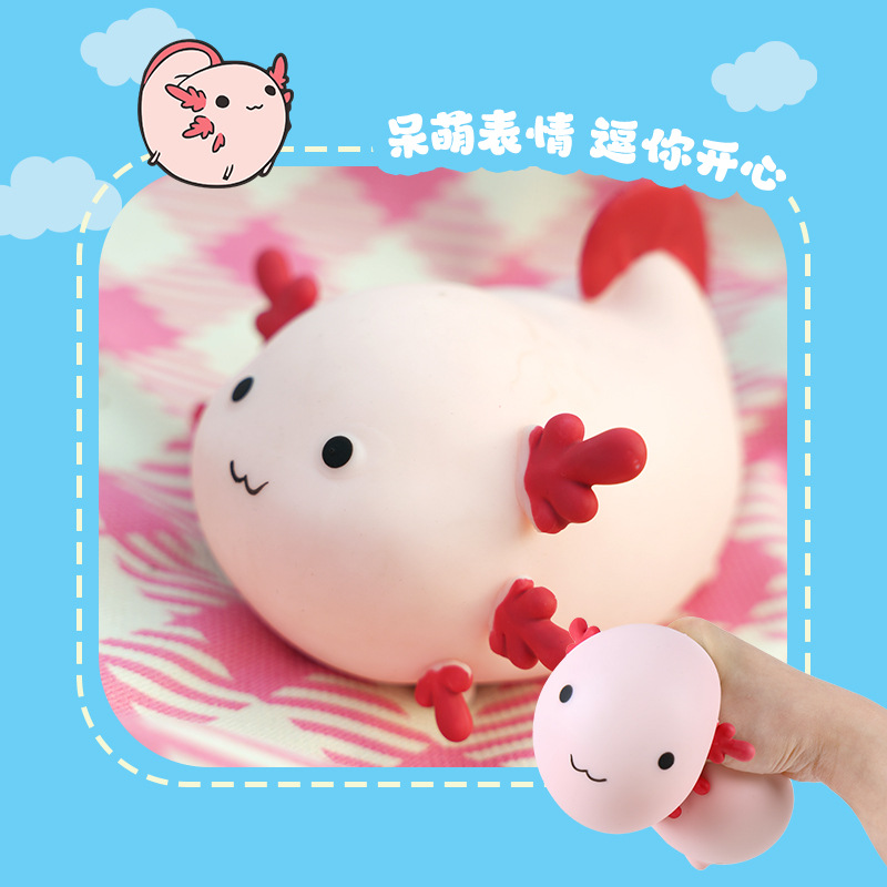 【 Customized 】 Cute Salamander Squeeze Fun Stress-relieving toys, stress-relieving toys, soft silicone rubber venting dolls Specification image