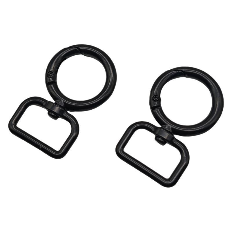6-point square tail open spring buckle, round hanging buckle, luggage hardware accessories, bag strap hanging ring, hook buckle, hardware spring buckle Item Picture