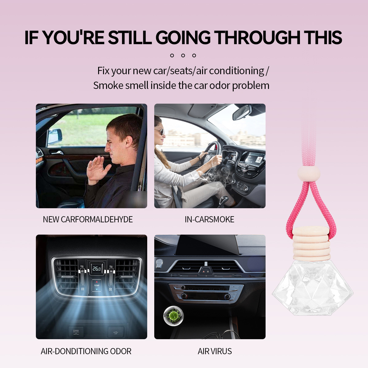Cross-border exclusive FORMBO car perfume pendant, long-lasting light fragrance, car aromatherapy, hanging aromatherapy wholesale details Picture