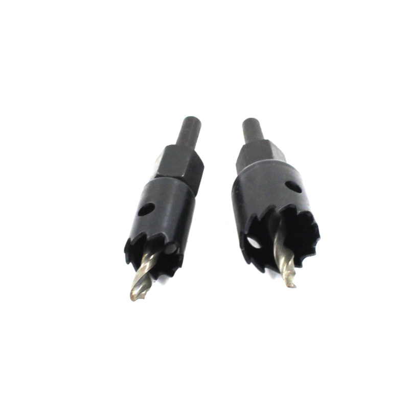Bimetallic hole opener set, woodworking drill tool, gypsum board, plastic, iron plate drilling 16-21mm black Item Picture
