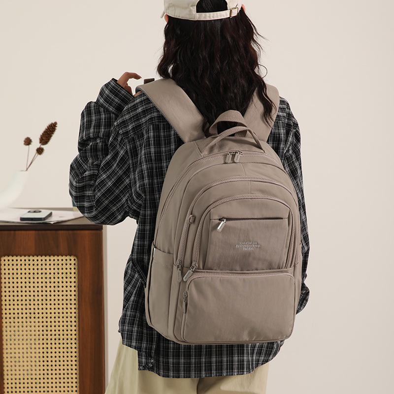 Backpack, large-capacity backpack, women's travel bag, new commuter lightweight Oxford cloth computer bag details Picture