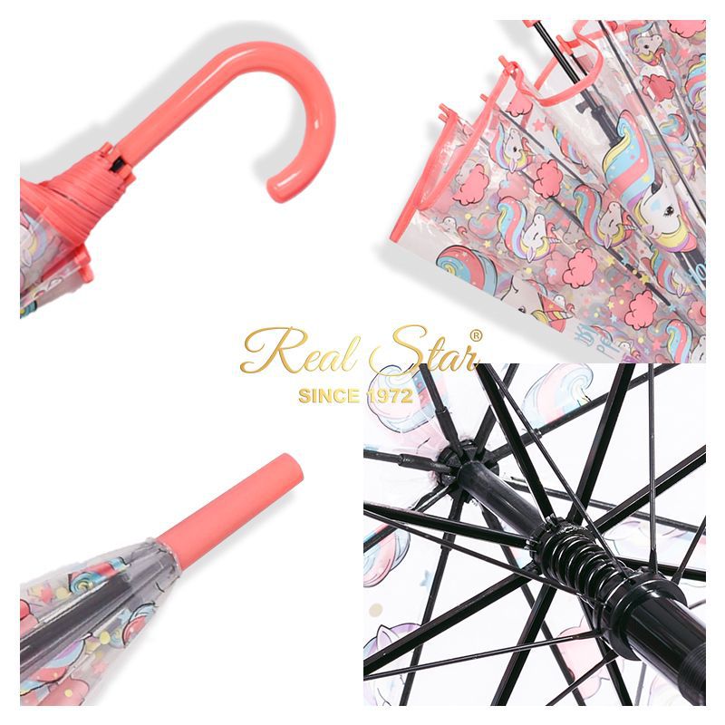 Star Treasure Umbrella, cute unicorn cartoon pattern transparent umbrella, adult Apollo umbrella in stock wholesale, foreign trade supply details Picture