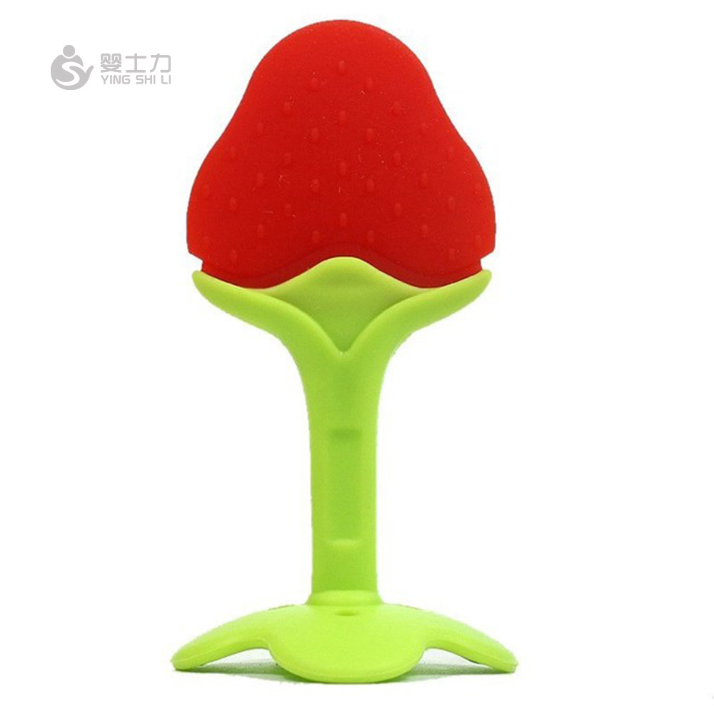 New cross-border teething rings, safe baby teething rings, baby teething sticks, fruit teething rings, strawberry, orange, grape fruit teething rings, odorless Item Picture