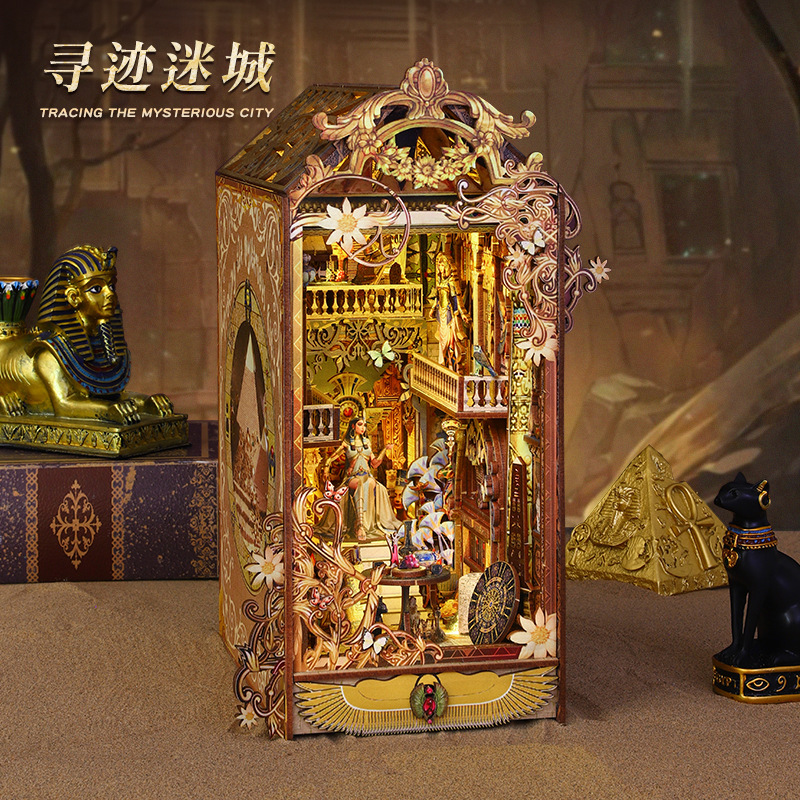 佳特3D立体书立寻迹迷城diy书立拼装书立diy小屋立体书立手工模型细节图