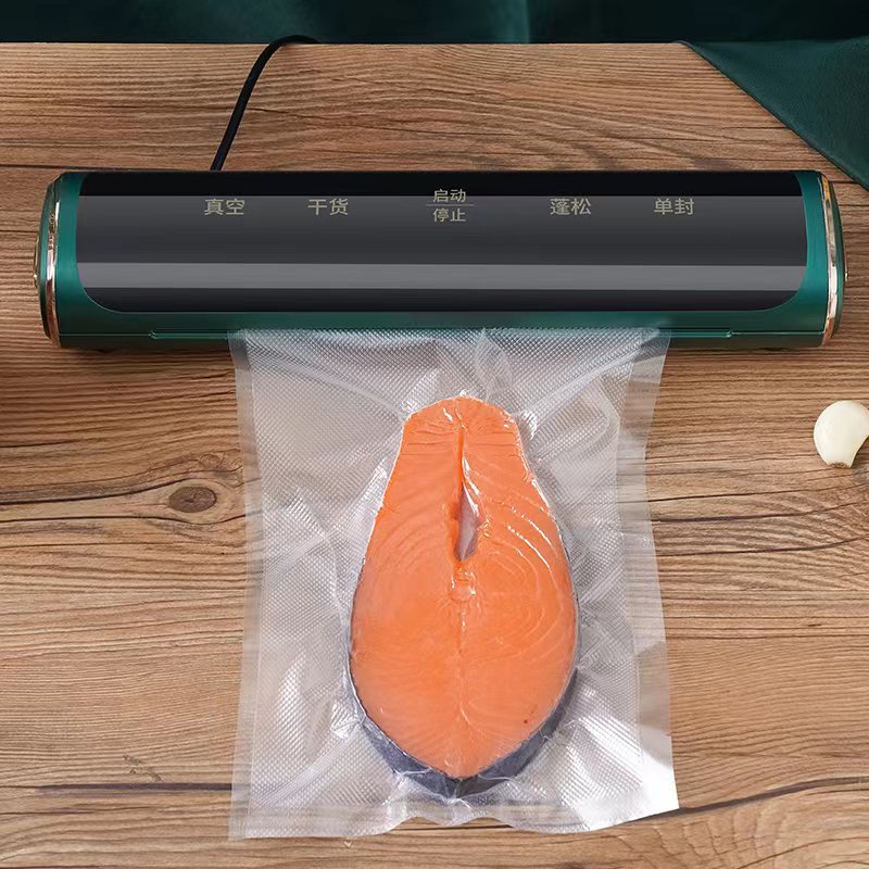 Kitchen household vacuum machine, fully automatic plastic sealing machine, small vacuum sealing machine, food preservation machine, sealing machine, cross-border Application Scenario