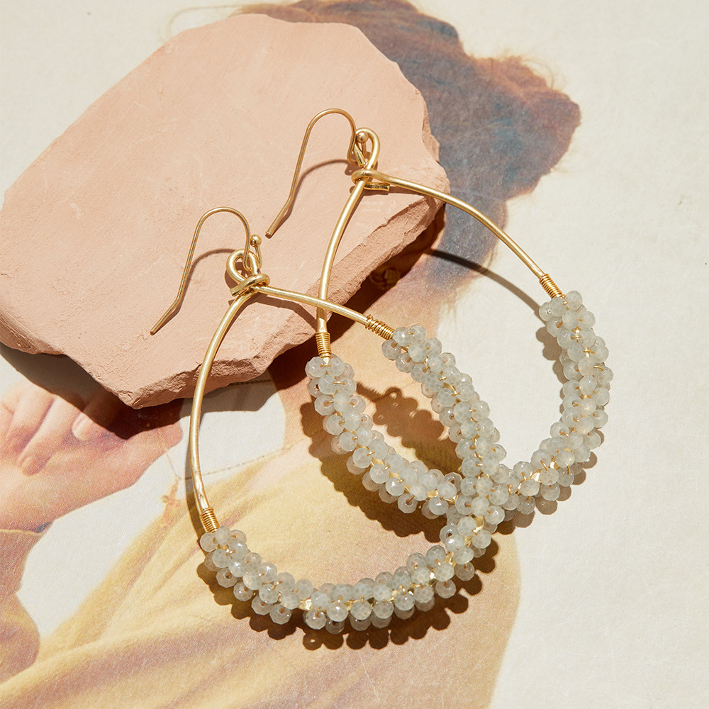 外贸热销大圆圈碎钻星星耳环复古气质款韩风ins高级风耳环批发