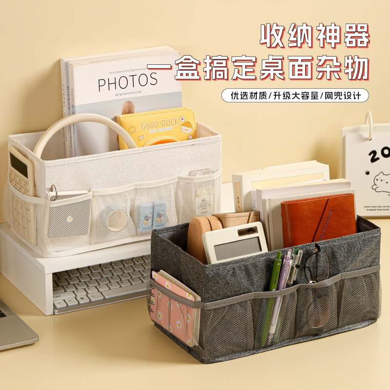 收纳箱/百纳箱棉麻/带轮整理箱/收纳/露营收纳箱产品图