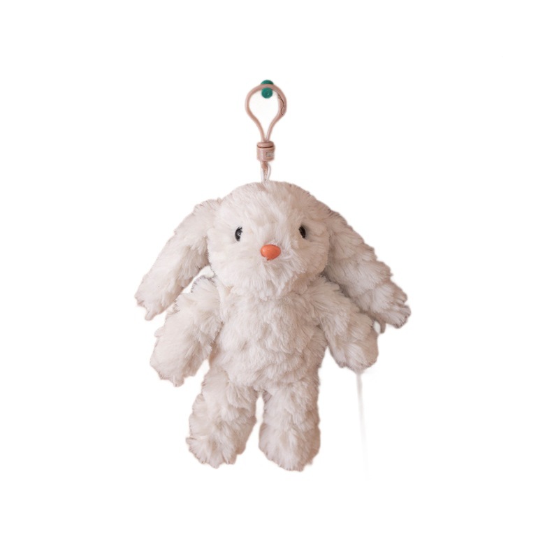 Cute long-haired plush keychain pendant with drooping ears, Bonnie rabbit doll doll jellycat rabbit plush toy Item Picture
