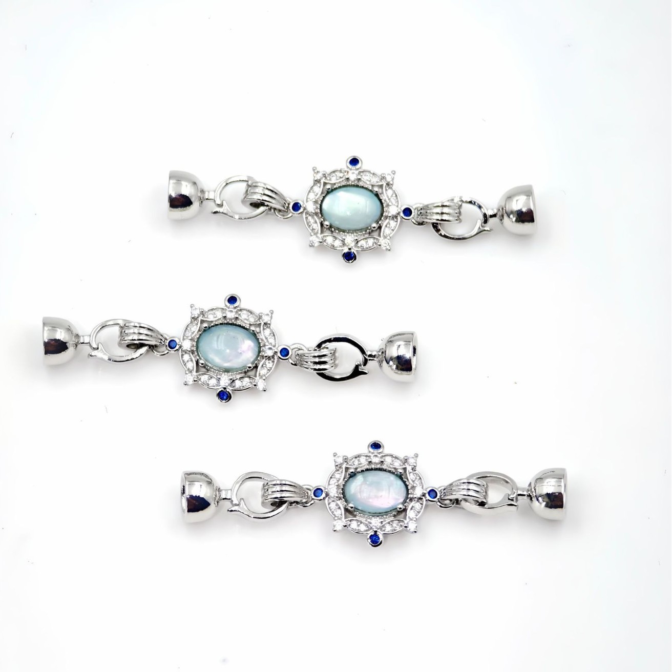 French court retro style single-row necklace clasp connection clasp, natural mother-of-pearl necklace connection clasp, accessory clasp Application Scenario