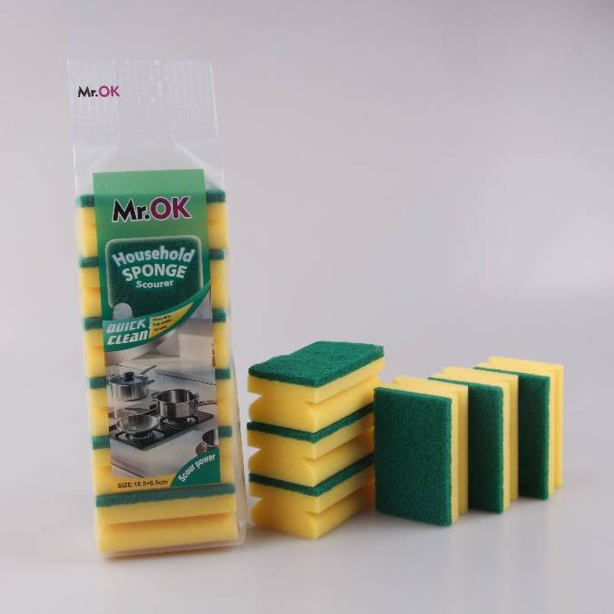 Mr.OK fábrica esponja de suministro directo paño de limpieza de doble cara esponja de limpieza de cocina cepillo de vajilla esponja mágica Specification image