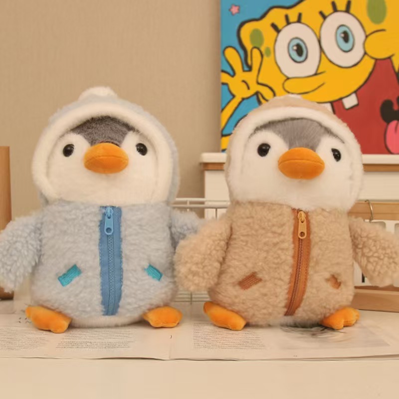跨境卡通便装企鹅毛绒玩具公仔睡觉抱枕玩偶儿童生日礼物产品图
