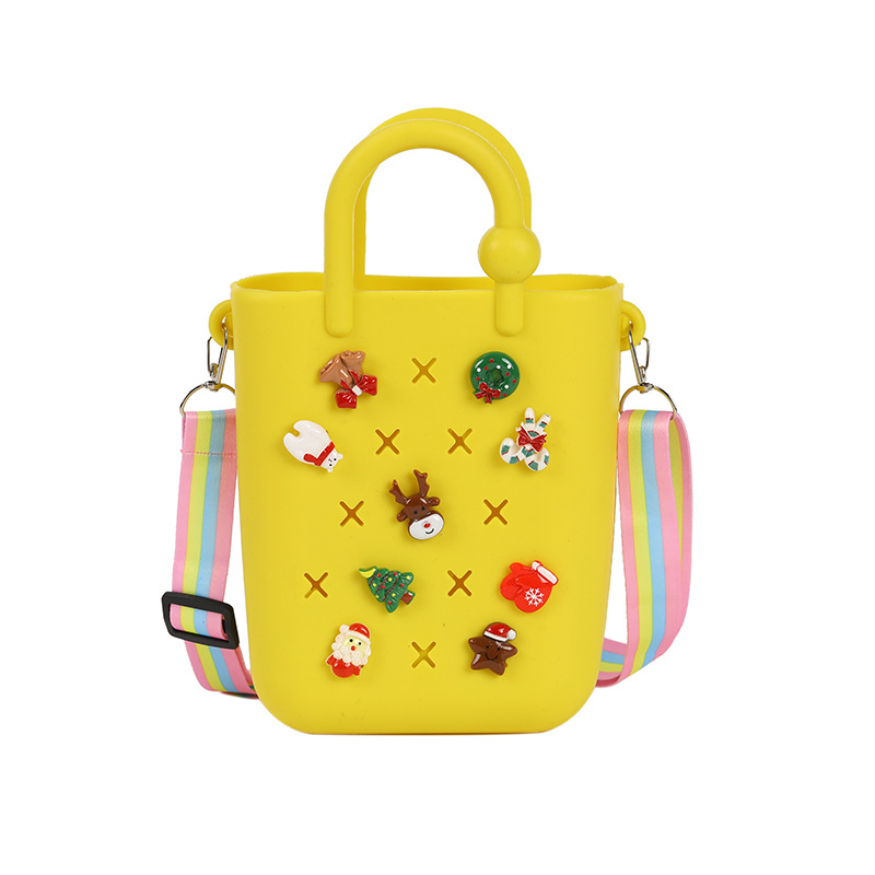 Hecho a mano diy hole hole bag hecho a mano 2025 nueva chica crossbody bolsa de teléfono móvil bolsa de gelatina de navidad Item Picture