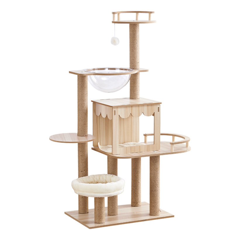 Wholesale and customized pet supplies: cat climbing frames, cat beds, cat scratching boards, cat trees, cat supplies, pet cat toys, space capsules Item Picture