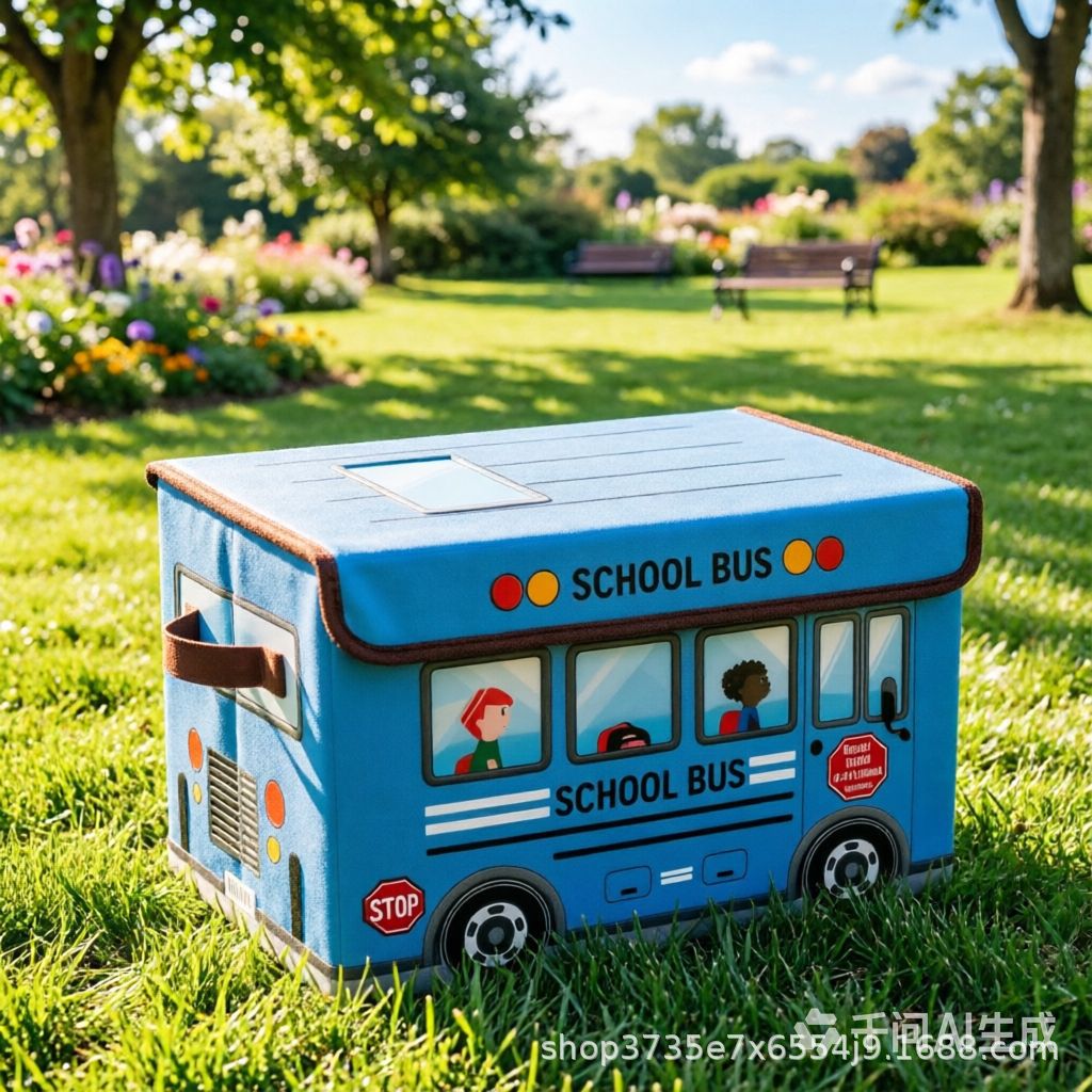Children's cartoon storage box, waterproof car folding storage box, multi-functional clothing and daily necessities storage box organization Specification image