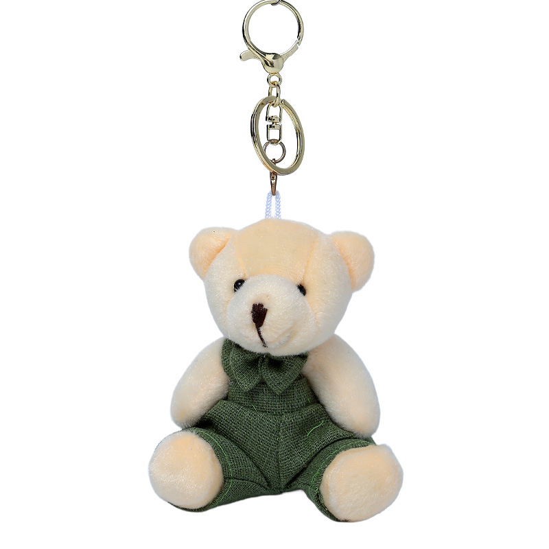 Cute dressing bear bag pendant, plush bag hanging, small doll decoration bag pendant, cute trinket doll Item Picture