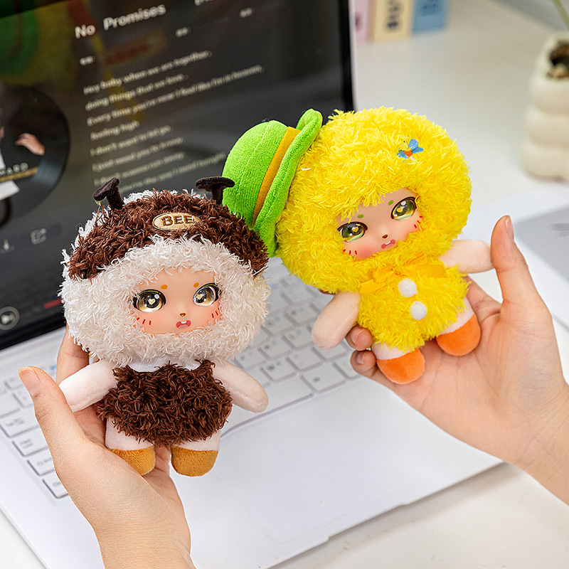动物搪胶娃娃毛绒玩具春游玩偶公仔挂件可爱卡通动物包包挂饰批发