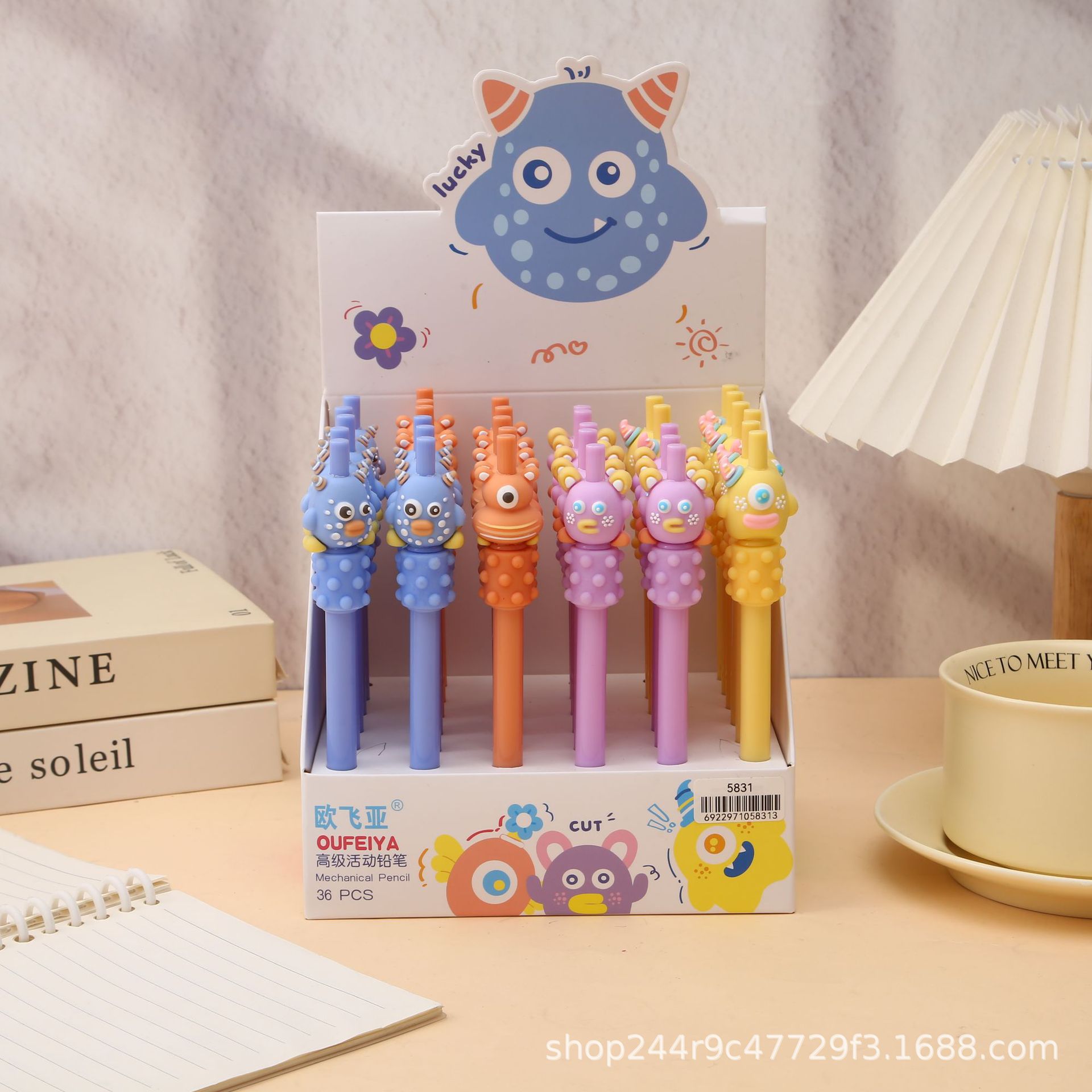Little Monster activity pencil Massage Pressure Relief roller automatic pen High appearance level writing not easy to break student stationery