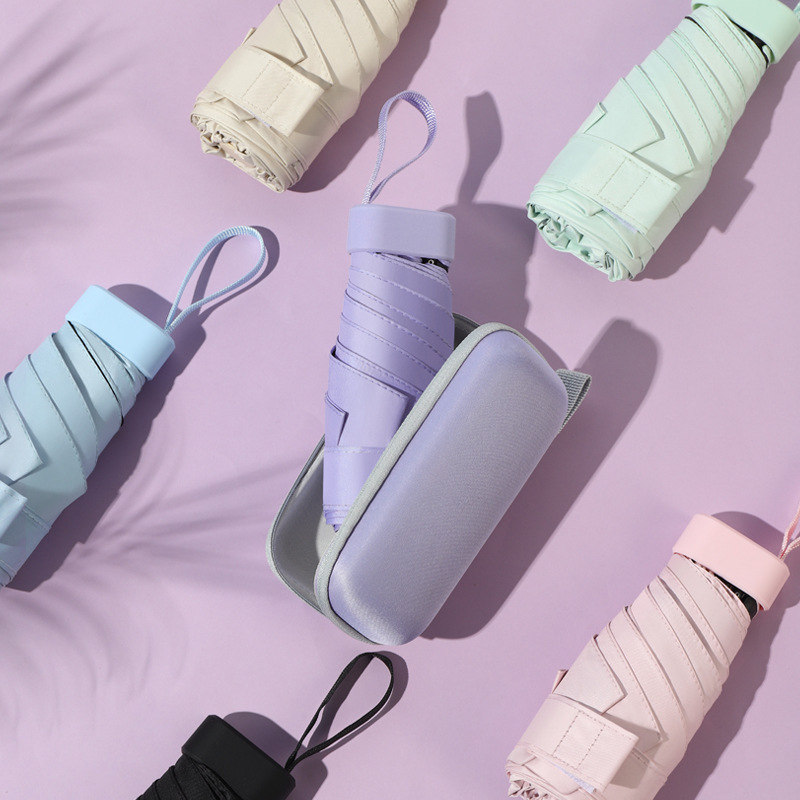 Fashionable portable all-weather sun umbrella, eyeglass case, 50% off umbrella, square sunglasses case for women, umbrella wholesale details Picture