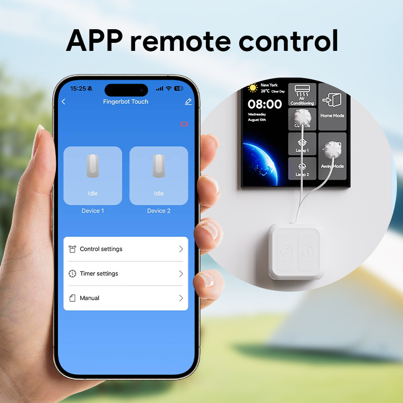 tuya touch screen finger robot dual-control Bluetooth graffiti Intelligent remote control timed screen clicker details Picture