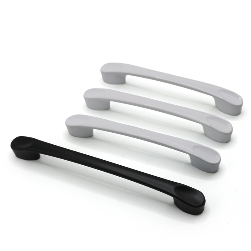 现代简约时尚拇指拉手衣柜隐形拉手免开槽橱柜拇指黑色门把手细节图