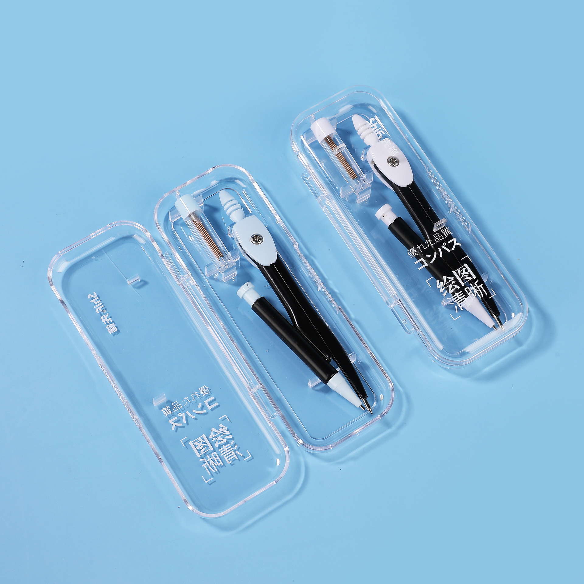 Pioneer 3164 Two-piece Compass Set for drawing circles, student office drawing compass Specification image