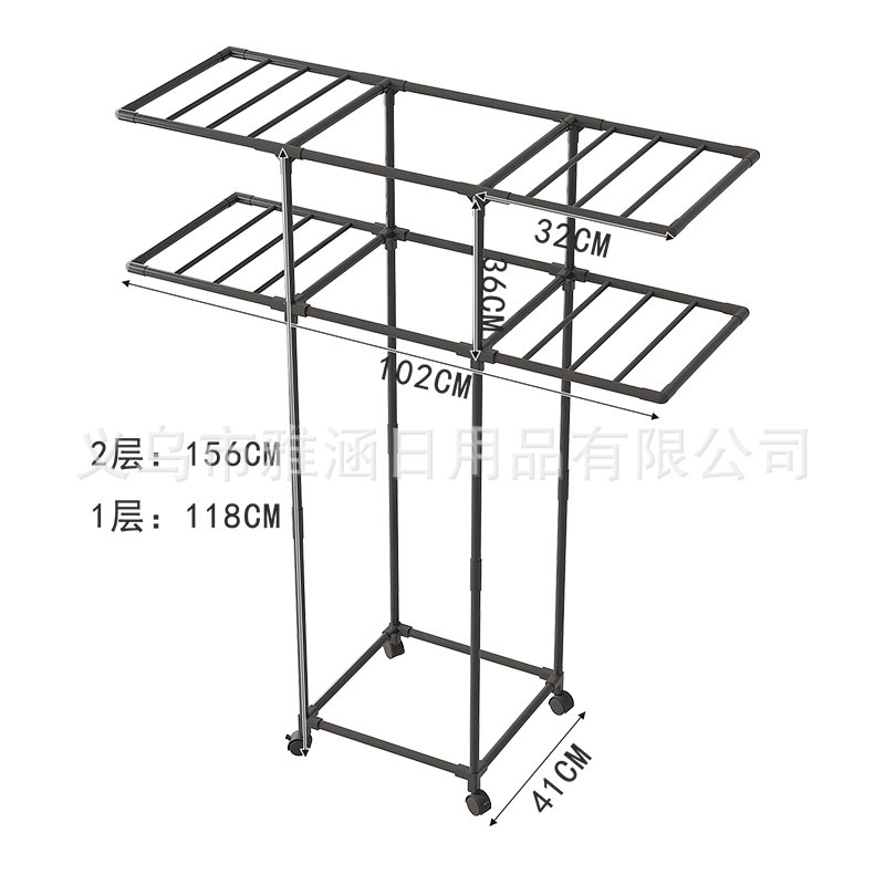 衣架/晾衣架/室内衣架/铁衣架/阳台柜防晒白底实物图